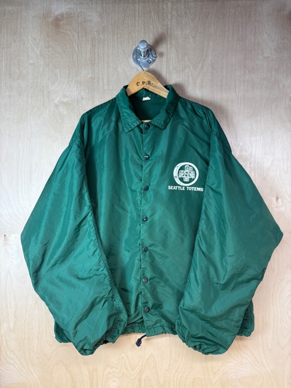 Seattle Totems Green Coach Windbreaker Jacket